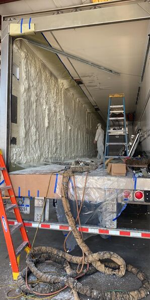 Spray foam 3” close cell done on an eighteen-wheeler in Elba, AL (2)